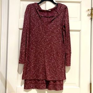 E2 Lizard Thicket Knit Tunic with Hood